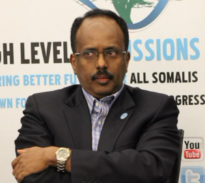 "Farmajo," the current president of Somalia, in April 2014.