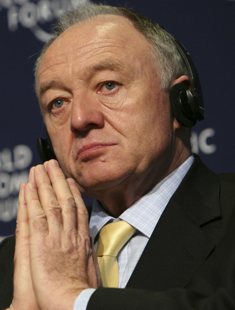 Then-London Mayor Ken Livingstone at the 2008 World Economic Forum in Davos, Switzerland