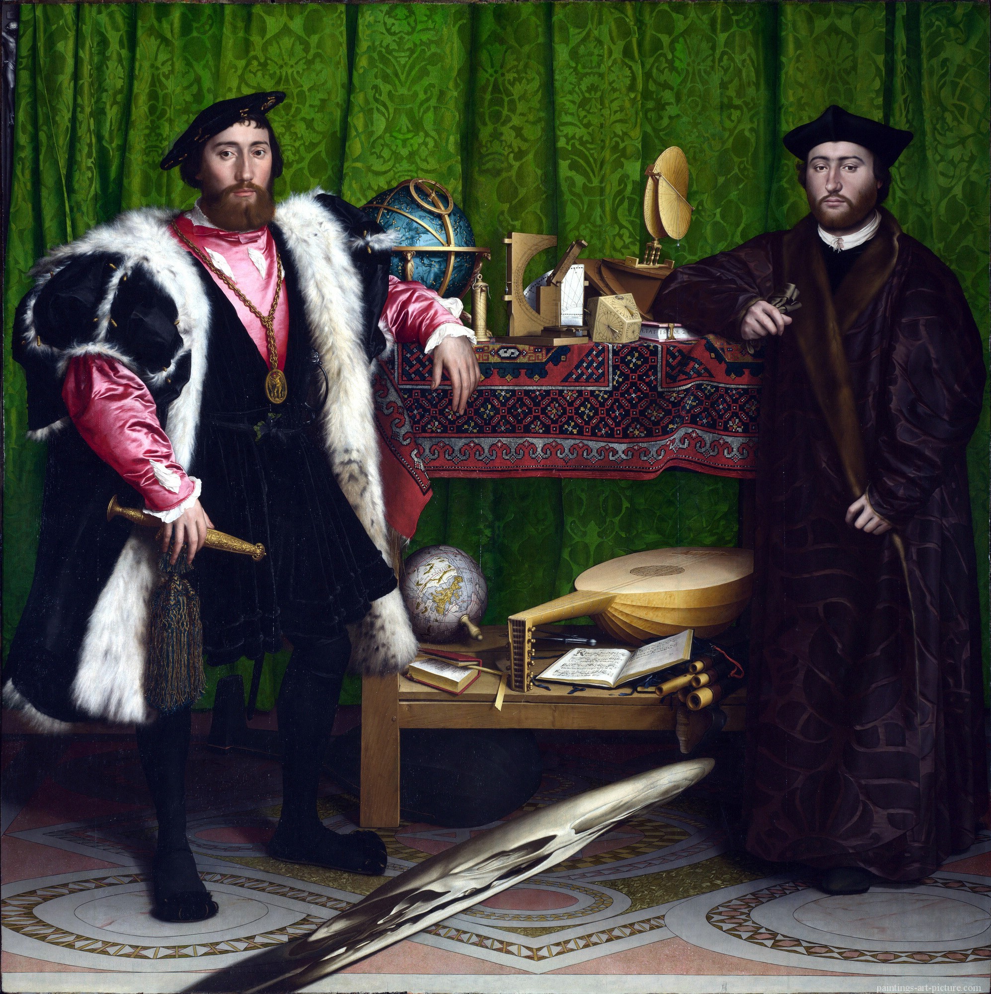 The Ambassadors, Hans Holbein the Younger Image Credit: Wikimedia Commons